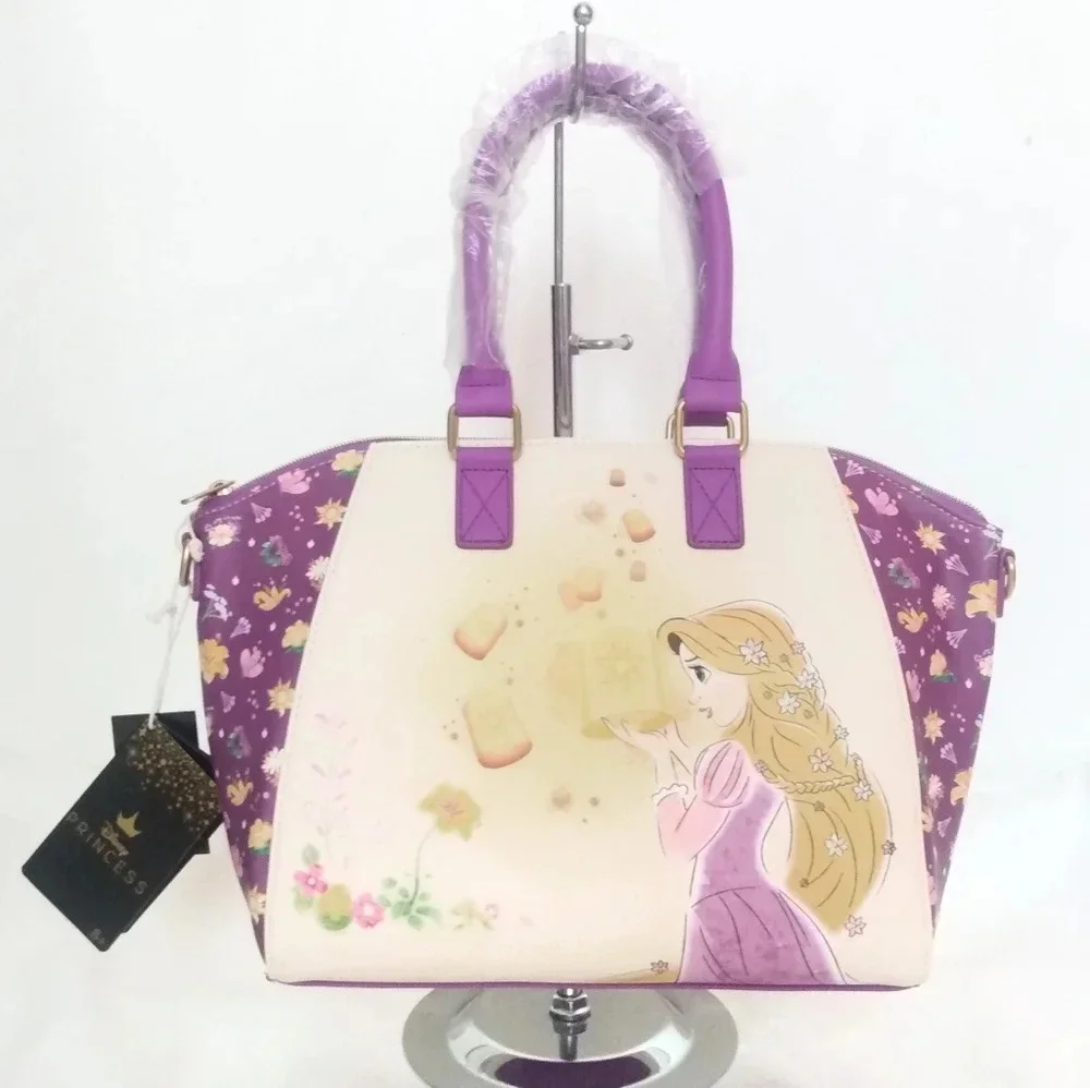🎉HP🎉Loungefly Disney Tangled Flowers Satchel Bag NWT